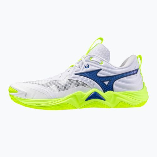 Кросівки волейбольні Mizuno Wave Momentum Elite white/lightning yellow/dazzling blue