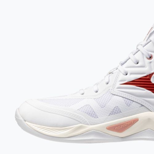 Кросівки волейбольні жіночі Mizuno Wave Momentum Pro Mid white/rose elegance/lava falls