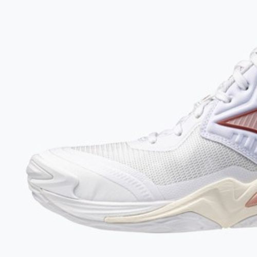 Кросівки волейбольні жіночі  Mizuno Wave Momentum Elite Mid white/rose elegance/lava falls