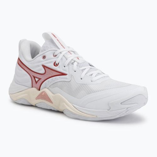 Кросівки волейбольні жіночі Mizuno Wave Momentum Elite white/rose elegance/lava falls