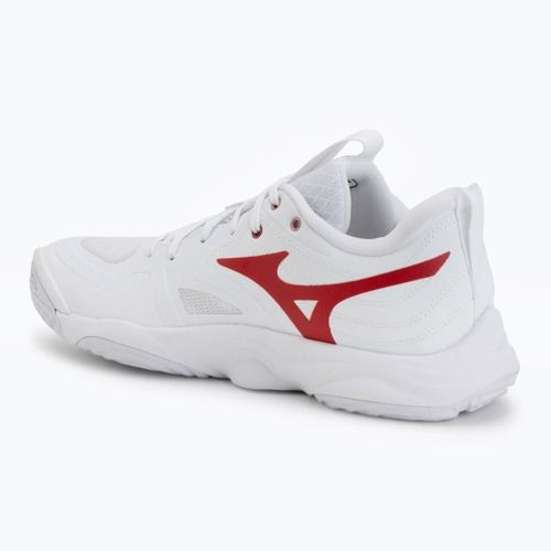 Кросівки волейбольні жіночі Mizuno Wave Momentum Elite white/rose elegance/lava falls