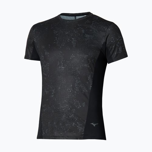 Футболка для бігу чоловіча  Mizuno Active DryAeroFlow Graphic black/gray