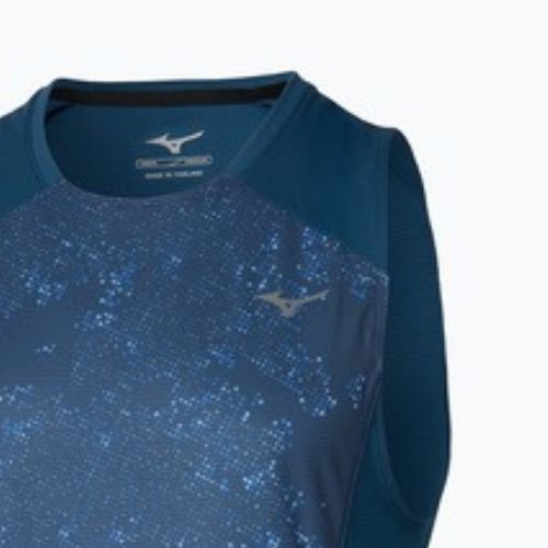 Футболка для бігу чоловіча Mizuno Active DryAeroFlow Graphic Tank Top estate blue