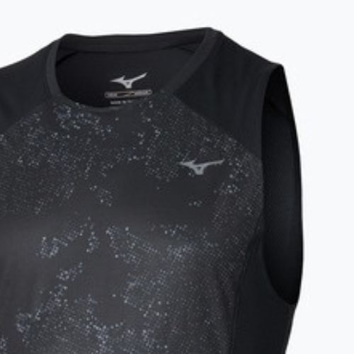 Футболка для бігу чоловіча Mizuno Active DryAeroFlow Graphic Tank Top black/gray