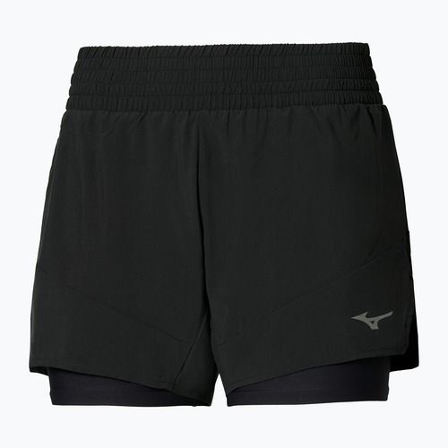 Шорти для бігу жіночі Mizuno Active 2in1 4.5 black