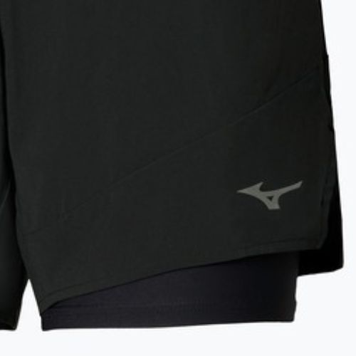 Шорти для бігу жіночі Mizuno Active 2in1 4.5 black