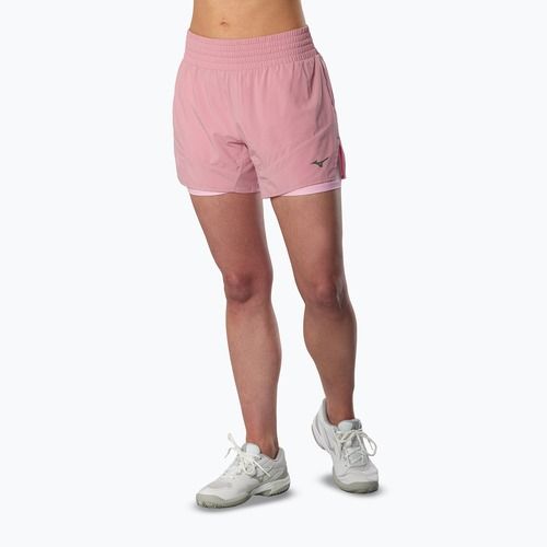 Шорти для бігу жіночі Mizuno Active 2in1 4.5 rose elegance
