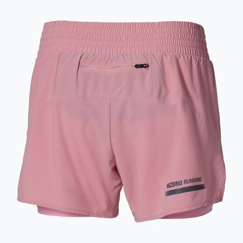 Шорти для бігу жіночі Mizuno Active 2in1 4.5 rose elegance