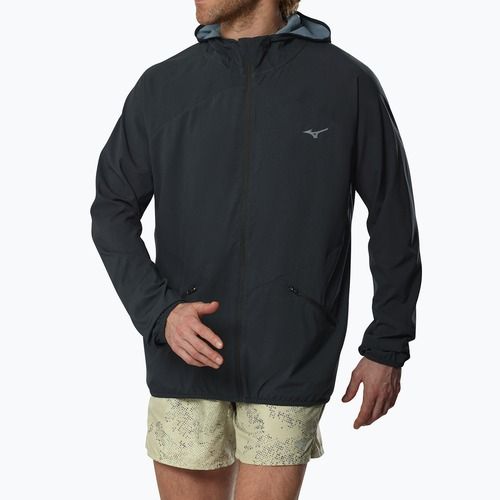 Куртка для бігу чоловіча Mizuno Active Alpha Hooded black