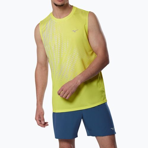 Футболка для бігу чоловіча Mizuno Core Graphic Sleeveless lightning yellow