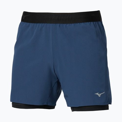 Шорти для бігу чоловічі Mizuno Core 5.5 Inches 2in1 estate blue