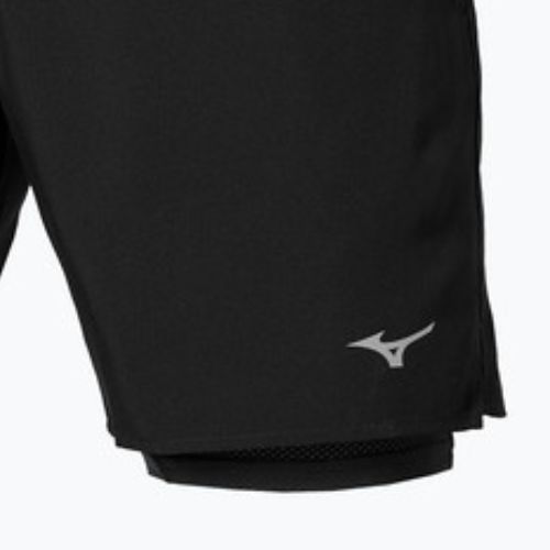 Шорти для бігу чоловічі Mizuno Core 7.5 Inches 2in1 black