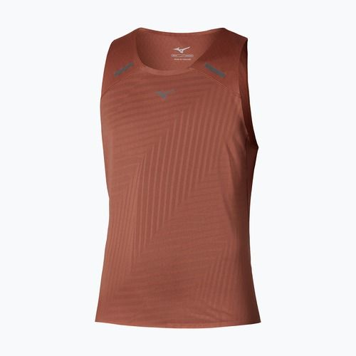 Футболка для бігу чоловіча Mizuno Tech Light Tank copper brown