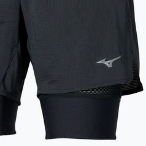 Шорти для бігу жіночі Mizuno Trail Multipocket 2in1 black