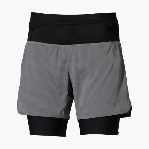 Шорти для бігу жіночі Mizuno Trail Multipocket 2in1 lava smoke