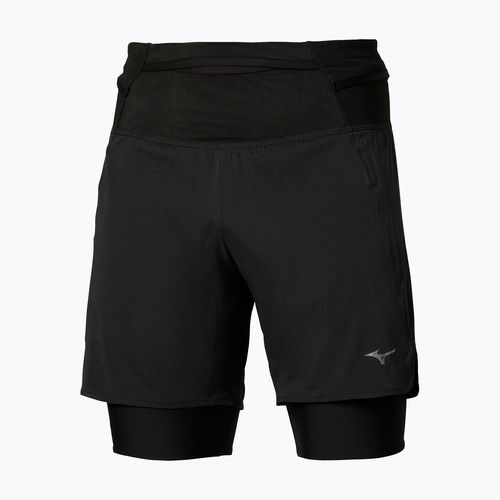 Шорти для бігу чоловічі Mizuno Trail Multipocket 2in1 black
