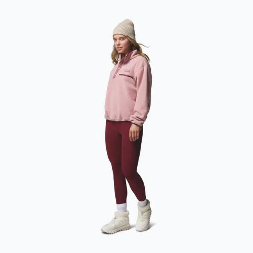 Кофта флісова жіноча Columbia Helvetia II Cropped Half Snap Fleece eraser pink/fig/rich wine