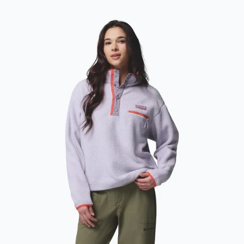 Жіноча флісова кофта Columbia Helvetia II Cropped Half Snap Fleece lavender pearl/shale purple/zing