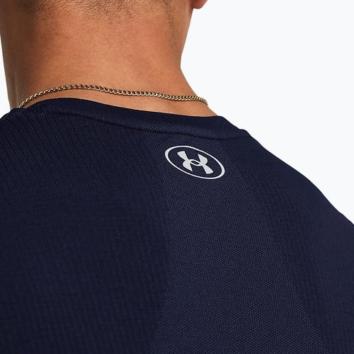 Футболка для тренувань чоловіча Under Armour Vanish Seamless midnight navy/mod gray