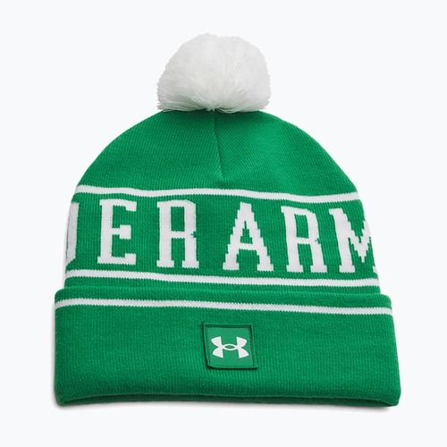 Шапка зимова чоловіча Under Armour Halftime Pom Beanie team kelly green/white/white