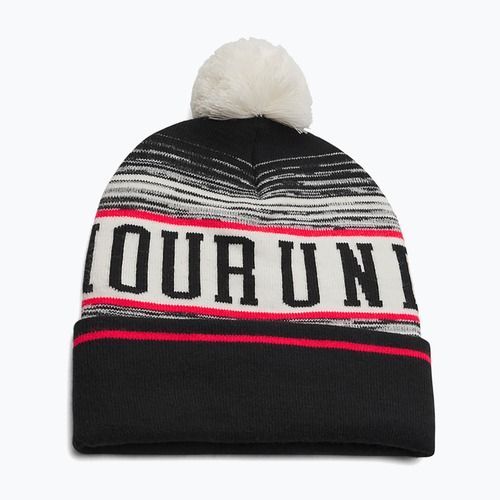 Шапка зимова чоловіча Under Armour Halftime Pom Beanie stone/racer red/black