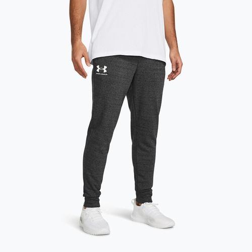 Штани чоловічі Under Armour Rival Terry Jogger castlerock light heather/onyx white