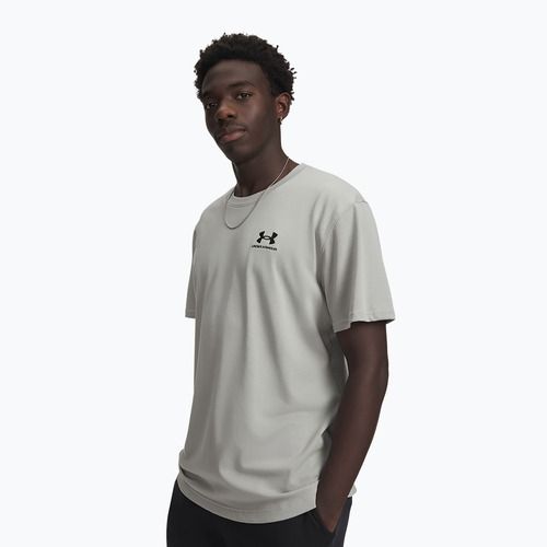 Футболка чоловіча Under Armour Logo Emb Heavyweight titanium/black