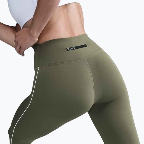 Легінси жіночі Nike One High-Waisted medium olive/white