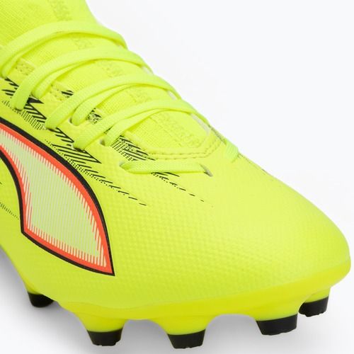 Кросівки футбольні дитячі PUMA Ultra 6 Match FG/AG Jr yellow alert/puma black/glowing red/lime squeeze