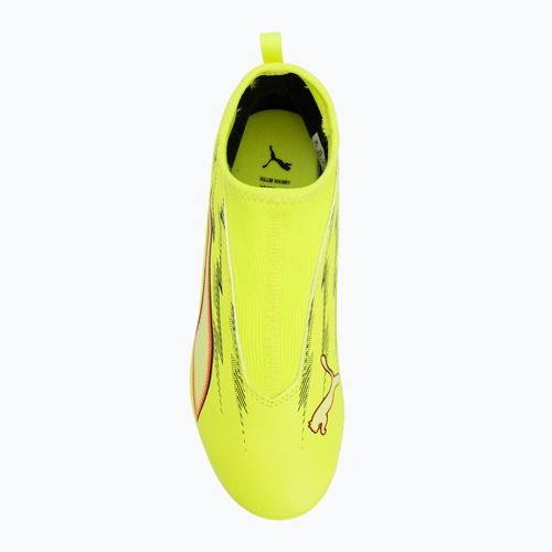 Кросівки футбольні дитячі PUMA Ultra 6 Match+ LL FG/AG Jr yellow alert/puma black/glowing red/lime squeeze