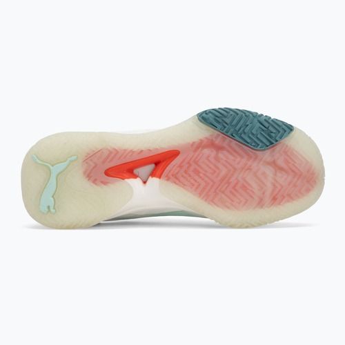 Кросівки гандбольні жіночі PUMA Accelerate Nitro SQD 4 Game On puma white/baltic sea blue/fresh water