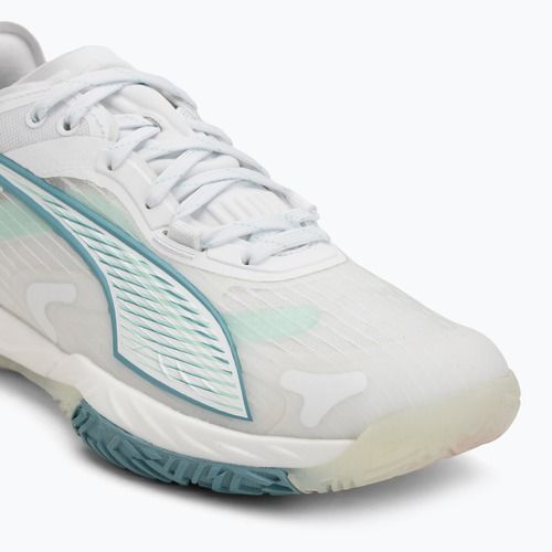 Кросівки гандбольні жіночі PUMA Accelerate Nitro SQD 4 Game On puma white/baltic sea blue/fresh water
