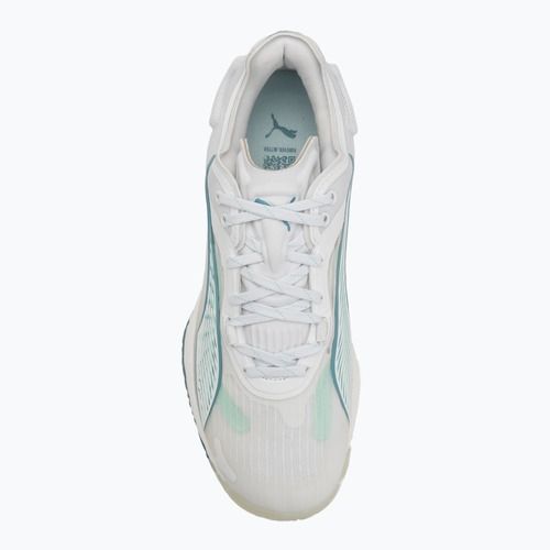 Кросівки гандбольні жіночі PUMA Accelerate Nitro SQD 4 Game On puma white/baltic sea blue/fresh water