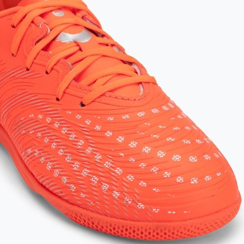 Кросівки футбольні дитячі PUMA Future 9 Play IT Jr glowing red/puma white/puma black/puma silver
