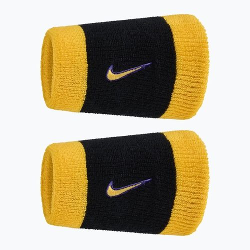 Напульсники Nike Swoosh Classic Doublewide Wristbands 2 шт black/court purple university gold