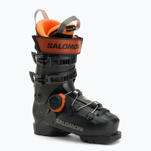 Черевики гірськолижні чоловічі Salomon S/Pro Supra Boa 110 GW black/beluga met./orange tiger
