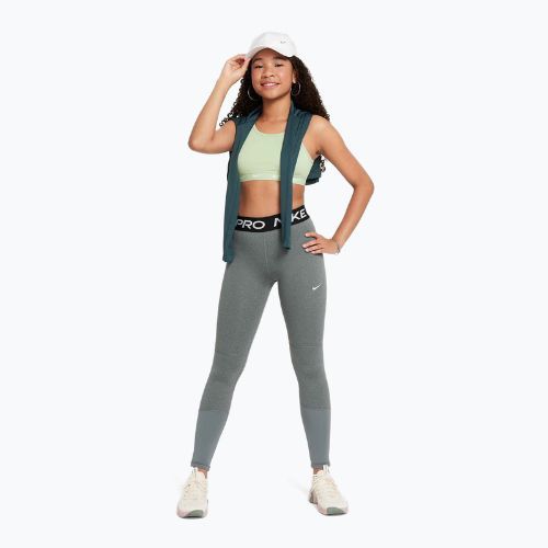 Дитячі легінси Nike Pro Dri-FIT carbon heather/white
