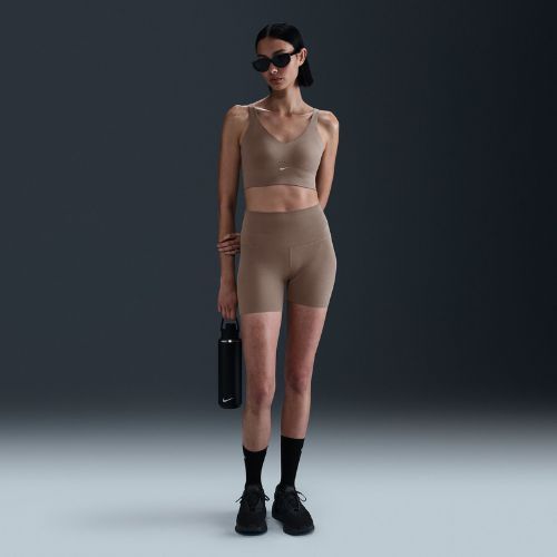 Бюстгальтер для тренувань Nike Alate Medium Support Longline mink brown/white