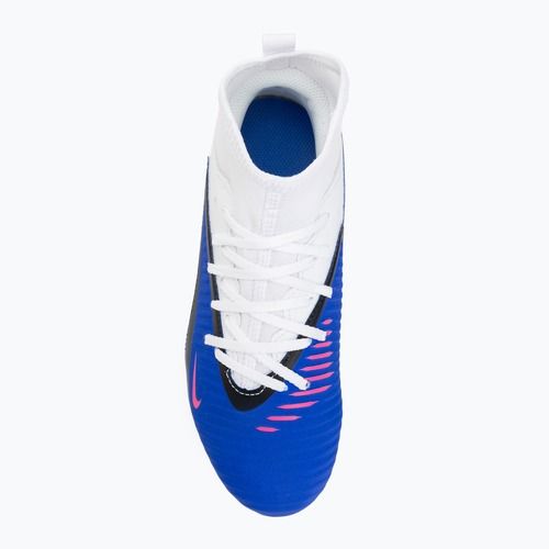 Кросівки футбольні дитячі Nike Phantom 6 High Club FG/MG racer blue/white/pink blast