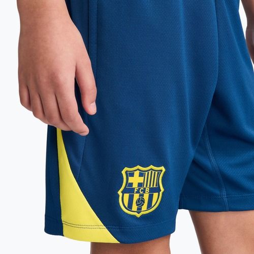 Шорти футбольні дитячі Nike FC Barcelona Strike SE Jr gym blue/opti yellow/opti yellow