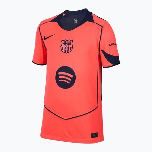 Футболка футбольна дитяча Nike FC Barcelona 2025/26 Stadium Third Jr bright mango/midnight navy/midnight navy