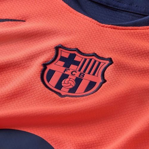 Футболка футбольна дитяча Nike FC Barcelona 2025/26 Stadium Third Jr bright mango/midnight navy/midnight navy