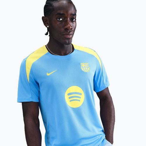 Футболка футбольна чоловіча Nike FC Barcelona Strike SE university blue/opti yellow