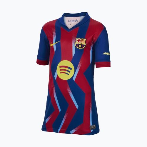 Футболка футбольна дитяча Nike FC Barcelona 2025/26 Stadium Fourth gym blue/gym blue/salsa red/opti yellow