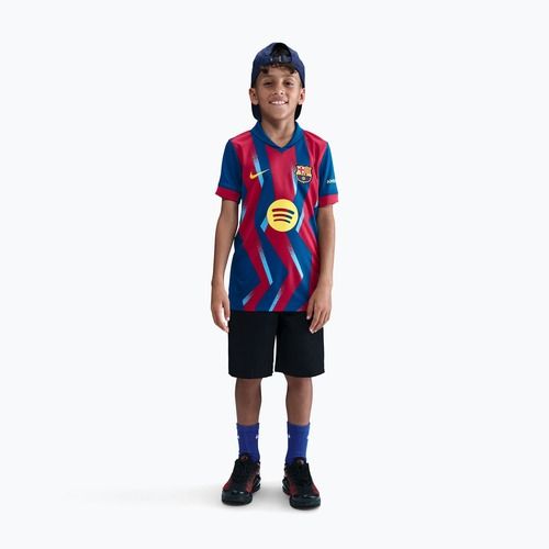 Футболка футбольна дитяча Nike FC Barcelona 2025/26 Stadium Fourth gym blue/gym blue/salsa red/opti yellow