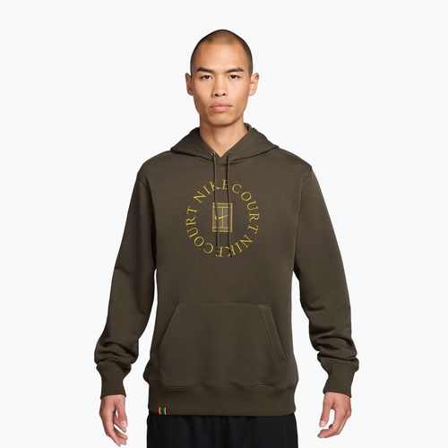 Кофта тенісна чоловіча Nike Court Dri-Fit Heritage French Terry Hoodie dark hazel/saffron quartz