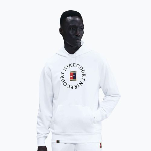 Кофта тенісна чоловіча Nike Court Dri-Fit Heritage French Terry Hoodie white/black