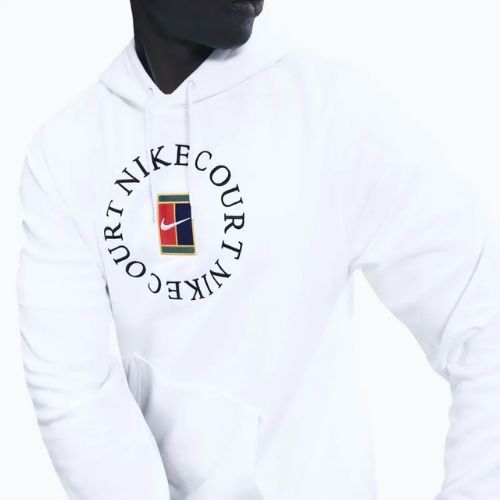 Кофта тенісна чоловіча Nike Court Dri-Fit Heritage French Terry Hoodie white/black