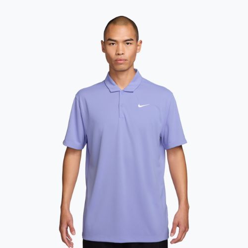 Футболка тенісна чоловіча Nike Court Dri-Fit Polo Solid light thistle/white