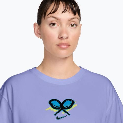 Жіноча тенісна футболка Nike Slam Dri-Fit light thistle